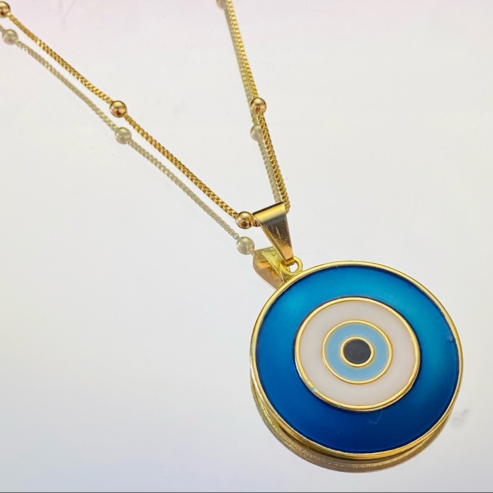 Evil Eye Coin Necklace